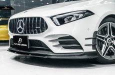 画像6: BENZ メルセデス・ベンツ Aクラス セダン V177 AMGフロントバンパー用カーボンリップスポイラー 本物Drycarbon Stage2 (6)