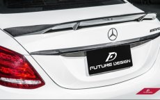 画像7: BENZ メルセデス・ベンツ W205 Cクラス セダン トランク用 リアスポイラー リアカウイング 本物DryCarbon ドライカーボン (7)