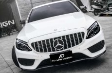 画像1: BENZ メルセデス・ベンツ フロントグリル W205 S205 C205 Cクラス 前期用 AMGパナメリカーナ GTRタイプ シルバーグリル (1)