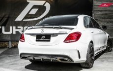 画像3: BENZ メルセデス・ベンツ W205 Cクラス セダン トランク用 リアスポイラー リアカウイング 本物DryCarbon ドライカーボン (3)