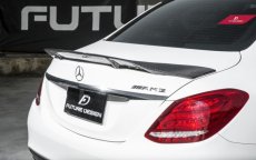 画像5: BENZ メルセデス・ベンツ W205 Cクラス セダン トランク用 リアスポイラー リアカウイング 本物DryCarbon ドライカーボン (5)