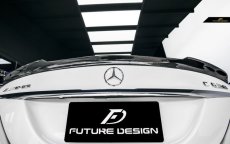 画像2: BENZ メルセデス・ベンツ W205 Cクラス セダン トランク用 リアスポイラー リアカウイング 本物DryCarbon ドライカーボン (2)