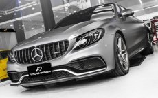 画像6: BENZ メルセデス・ベンツ C-Class AMG C63 前期用 パナメリカーナグリル W205 S205 C205 ブラックグリル (6)