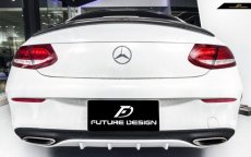 画像1: BENZ メルセデス・ベンツ Cクラス C205 クーペ トランク用FDAMG カーボン リアスポイラー リアウィング 本物DryCarbon ドライカーボン (1)