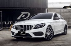 画像6: BENZ メルセデス・ベンツ フロントグリル W205 S205 C205 Cクラス 前期用 AMGパナメリカーナ GTRタイプ シルバーグリル (6)