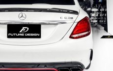 画像3: BENZ メルセデス・ベンツ W205 Cクラス セダン トランク用 リアスポイラー リアカウイング 本物DryCarbon ドライカーボン (3)