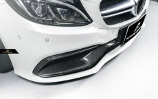 画像1: BENZ メルセデス・ベンツ C-Class C63 W205 C205 S205 センターガーニッシュ用 カナード 本物DryCarbon ドライカーボン (1)