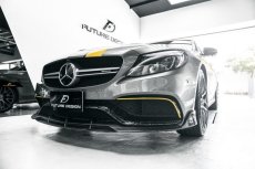 画像3: BENZ メルセデス・ベンツ Cクラス W205 C63 フロントバンパー用鍛造カーボン ガーニッシュ スポイラー 本物DryCarbon ドライカーボン 大理石ような美しい (3)