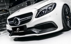 画像7: BENZ メルセデス・ベンツ C-Class C63 W205 C205 S205 センターガーニッシュ用 カナード 本物DryCarbon ドライカーボン (7)