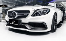 画像6: BENZ メルセデス・ベンツ Cクラス W205 C63 フロントバンパー用カーボン ガーニッシュ スポイラー 本物DryCarbon ドライカーボン (6)