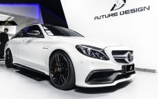 画像3: BENZ メルセデス・ベンツ C-Class C63 W205 C205 S205 センターガーニッシュ用 カナード 本物DryCarbon ドライカーボン (3)