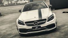 画像3: BENZ メルセデス・ベンツ C-Class W205 C205 S205 C63フロントバンパー用カーボンカナード 本物DryCarbon ドライカーボン (3)