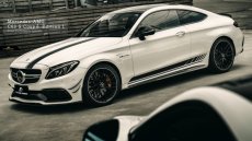 画像6: BENZ メルセデス・ベンツ C-Class W205 C205 S205 C63フロントバンパー用カーボンカナード 本物DryCarbon ドライカーボン (6)