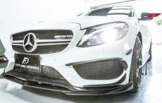 画像3: BENZ メルセデス・ベンツ C-Class  W205 S205 AMG フロントバンパー用カナード 6点セット 本物DryCarbon ドライカーボン (3)