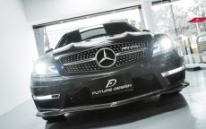 画像2: BENZ メルセデス・ベンツ Cクラス W204 AMG C45ルック 07~13年 フロント用 シルバー ダイヤモンド グリル (2)