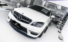 画像2: BENZ メルセデス・ベンツ AMG C63ルック グリル Cクラス W204 07~13年 フロント用 ブラック・メッキ グリル (2)