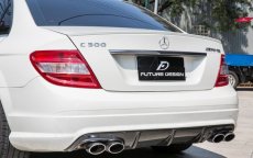 画像2: BENZ メルセデス・ベンツ C-Class W204 前期 AMGバンパー用ディフューザー 本物Drycabon ドライカーボン (2)