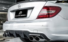 画像2: BENZ メルセデス・ベンツ C-Class W204 AMG C63 後期 リアバンパー用 ディフューザー 本物Drycabon ドライカーボン (2)