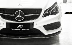 画像6: BENZ メルセデス・ベンツ E-Class クーペ C207 AMGスポーツ 後期車 フロントバンパー用リップスポイラー エアロ 本物ドライカーボン Drycarbon FD A207 W207 (6)