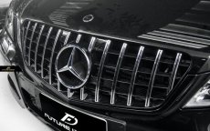 画像3: BENZ メルセデス・ベンツ Eクラス W212 前期車フロント用AMGパナメリカーナ GTR グリル GT クローム メッキ (3)