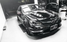 画像2: BENZ メルセデス・ベンツ C-Class W204 S204 C204 後期用  C63ルック ボンネット AMG (2)