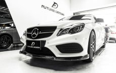 画像2: BENZ メルセデス・ベンツ E-Class クーペ C207 AMGスポーツ 後期車 フロントバンパー用リップスポイラー エアロ 本物ドライカーボン Drycarbon FD A207 W207 (2)