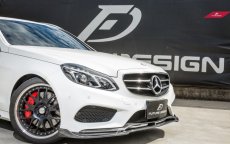 画像12: BENZ メルセデスベンツ Eクラス W212 後期車 LCI AMGフロントバンパー用リップスポイラー 本物DryCarbon ドライカーボン (12)