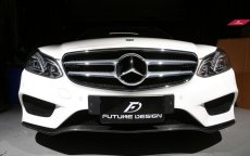 画像2: BENZ メルセデスベンツ Eクラス W212 LCI 後期車 AMGフロントバンパー用リップスポイラー 本物DryCarbon ドライカーボン (2)