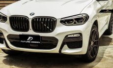 画像9: BMW G01 X3 フロント用艶ありブラック キドニーグリル センターグリル S1 (9)