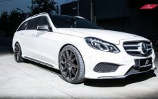 画像2: BENZ メルセデスベンツ Eクラス W212 S212 後期 AMGバンパー用サイド スポイラー ステップ スカート 本物Carbon カーボン  (2)