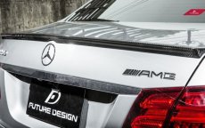 画像2: BENZ メルセデスベンツ Eクラス W212 LCI 後期車 トランク用リアスポイラー 本物DryCarbon ドライカーボン (2)