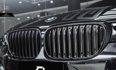 画像3: BMW G11 G12 7シリーズ 前期車 セダン用 フロント艶黒 キドニー グリル 730 740 750 760 Mスポーツ (3)