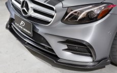 画像13: BENZ メルセデス・ベンツ E-Class W213 S213 前期車 AMGフロントバンパー用 リップスポイラー 本物DryCarbon ドライカーボン (13)