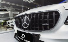 画像5: BENZ メルセデス・ベンツ E-Class W238 前期用 クーペ パナメリカーナ グリル GTグリル 艶ありブラック (5)