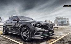 画像7: BENZ メルセデス・ベンツ GLC W253 C253 クーペ フロントバンパー用 カーボンカナード スプリッター スポイラー 本物DryCarbon ドライカーボン (7)