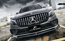 画像2: BENZ メルセデス・ベンツ GLC W253 C253 クーペ フロントバンパー用 カーボンカナード スプリッター スポイラー 本物DryCarbon ドライカーボン (2)