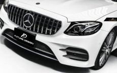 画像2: BENZ メルセデス・ベンツ E-Class W238 C238 クーペ AMGフロントバンパー用カナード 本物DryCarbon ドライカーボン (2)