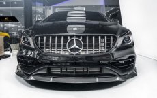 画像2: BENZ メルセデス・ベンツ CLA-Class W117 LCI 後期 フロントバンパー用リップスポイラー 本物DryCarbon ドライカーボン (2)