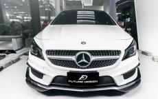 画像4: BENZ メルセデス・ベンツ CLA W117 C117 前期車 フロント リップスポイラー 本物Drycarbon ドライカーボン (4)