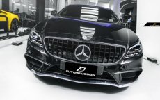 画像5: BENZ メルセデス・ベンツ W218 CLSクラス LCI 後期用 AMGパナメリカーナグリル GTR タイプ ブラック 艶黒 (5)