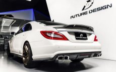 画像2: BENZ メルセデス・ベンツ CLS W218 AMGリアバンパー 用カナード スポイラー 本物DryCarbon ドライカーボン (2)