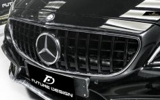 画像1: BENZ メルセデス・ベンツ W218 CLSクラス LCI 後期用 AMGパナメリカーナグリル GTR タイプ ブラック 艶黒 (1)