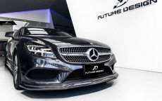 画像1: BENZ メルセデス・ベンツ CLS W218 LCI 後期車 フロントバンパー用リップスポイラー 本物Dry Carbon ドライカーボン (1)