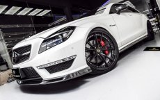 画像5: BENZ メルセデス・ベンツ CLSクラス W218 前期車 LCI AMGバンパー 用サイドステップ スポイラー 本物DryCarbon  ドライカーボン (5)