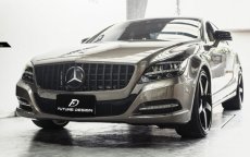 画像3: BENZ メルセデス・ベンツ W218 CLSクラス 前期用 AMGパナメリカーナグリル GTR タイプ 艶黒　ブラック (3)