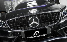 画像6: BENZ メルセデス・ベンツ W218 CLSクラス LCI 後期用 AMGパナメリカーナグリル GTR タイプ ブラック 艶黒 (6)