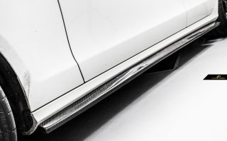 カーボンファイバーリアバンパーリップディフューザー、車のリア