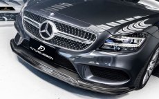 画像6: BENZ メルセデス・ベンツ CLS W218 LCI 後期車 フロントバンパー用リップスポイラー 本物Dry Carbon ドライカーボン (6)