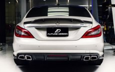 画像3: BENZ メルセデス・ベンツ CLS W218 AMGリアバンパー 用カナード スポイラー 本物DryCarbon ドライカーボン (3)