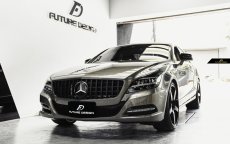 画像4: BENZ メルセデス・ベンツ W218 CLSクラス 前期用 AMGパナメリカーナグリル GTR タイプ 艶黒　ブラック (4)